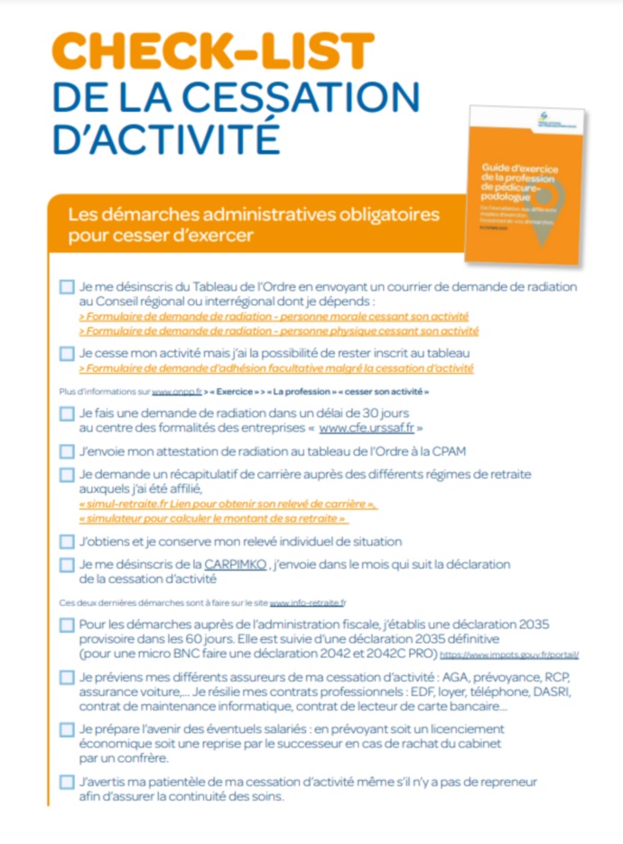 La cessation d'activité