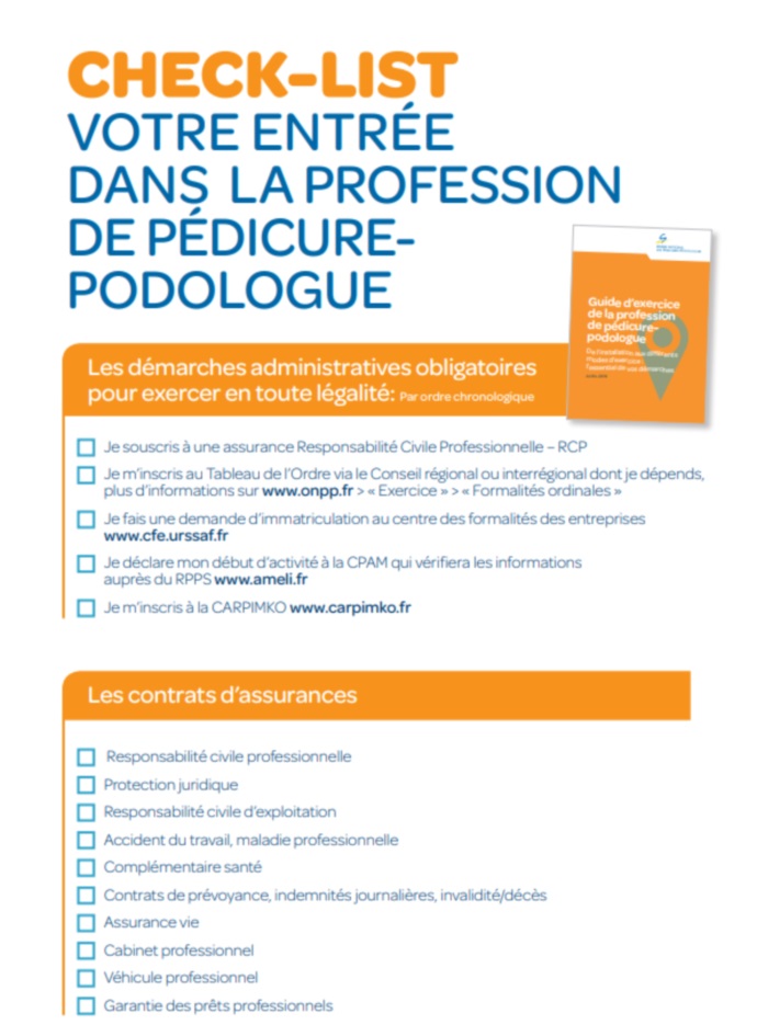 votre entrée dans la profession de pédicure-podologue