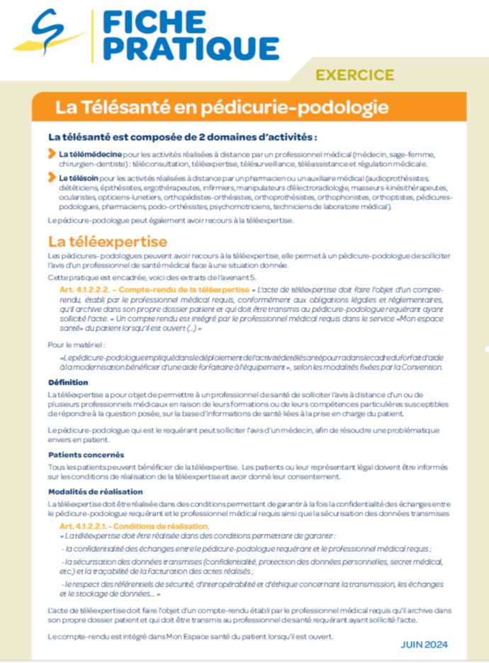 La Télésanté en pédicurie-podologie