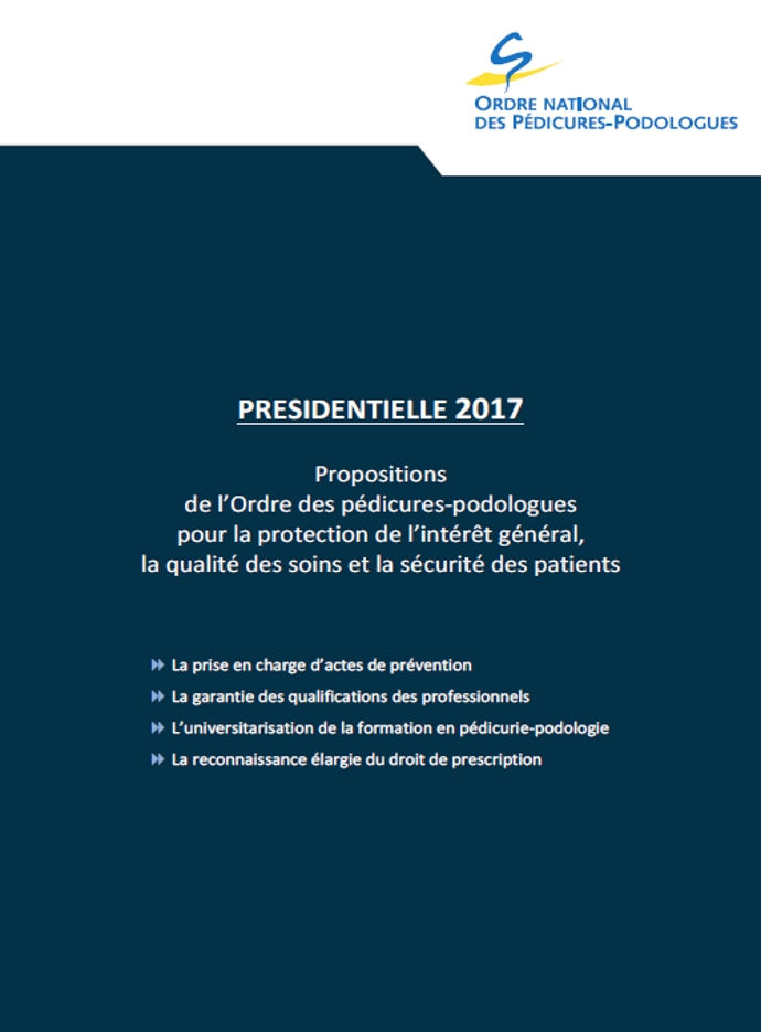 Présidentielle 2017 Propositions de l'ONPP