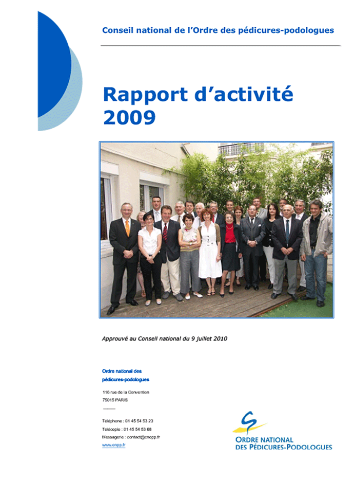Rapport d'activité 2009 de l'ONPP