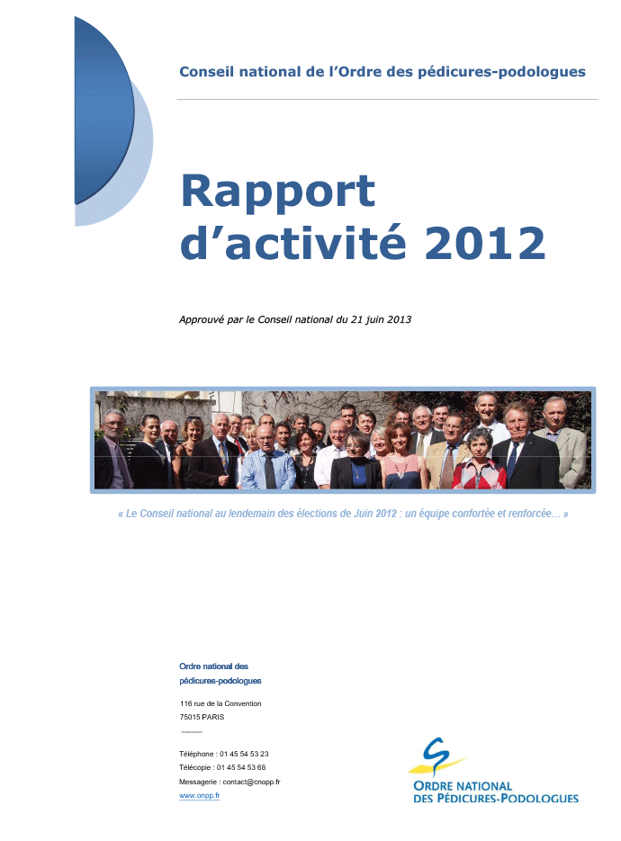 Rapport d'activité 2012