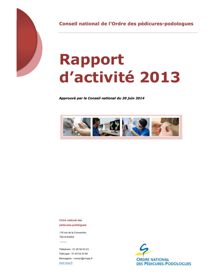 Rapport d'activité 2013 de l'ONPP
