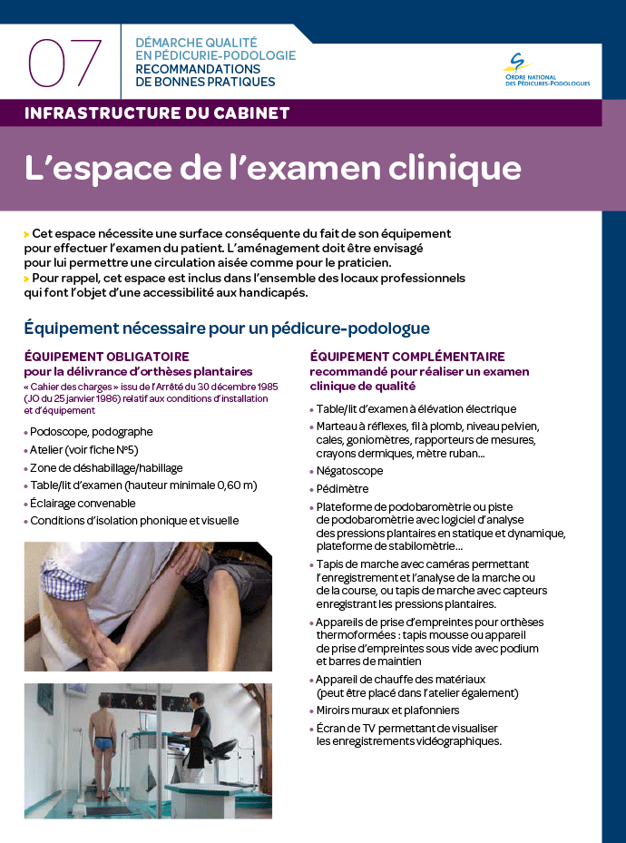 L'espace de l'examen clinique